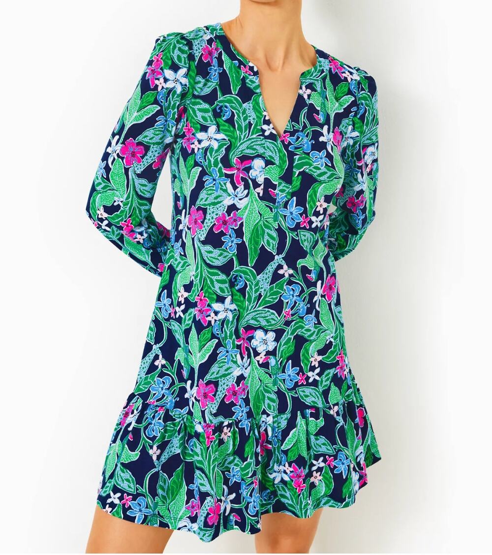 Lilly Pulitzer Alyssa Dress S NWOT Untamed Floral Monkey Prep Coastal Beach